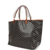 Goyard Goyardine Black and Brown St. Louis GM Tote Bag Palladium Hardware
