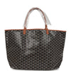 Goyard Goyardine Black and Brown St. Louis GM Tote Bag Palladium Hardware