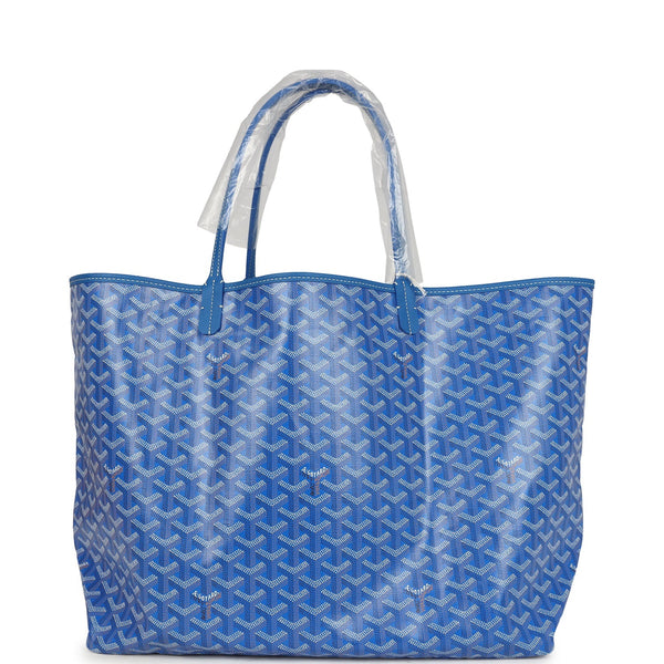 Goyard Goyardine Sky Blue St. Louis GM Tote Bag Palladium Hardware