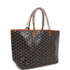 Goyard Goyardine Black and Brown St. Louis PM Tote Bag Palladium Hardware