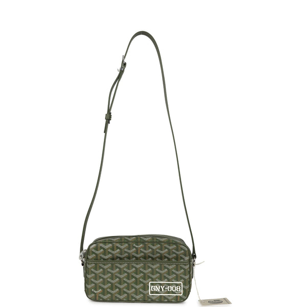Goyard Goyardine Khaki Cap Vert PM Bag Palladium Hardware
