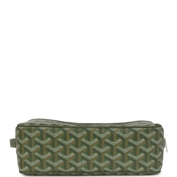 Goyard Goyardine Khaki Cap Vert PM Bag Palladium Hardware