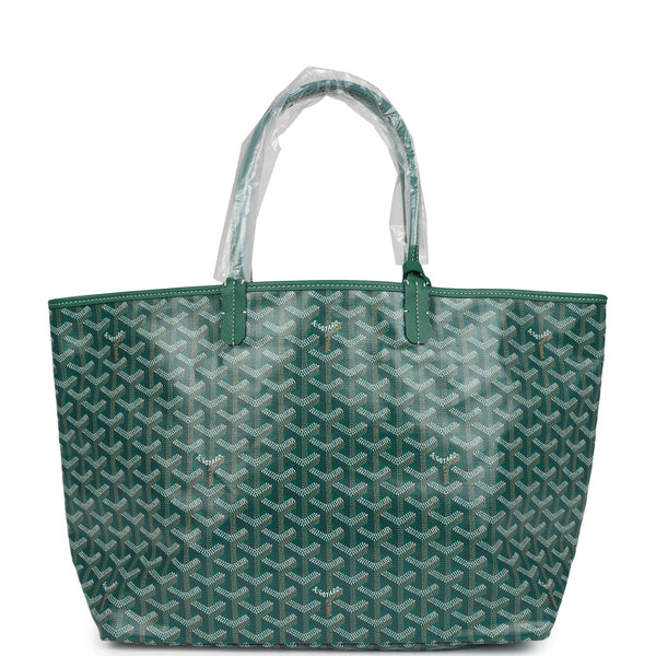Goyard Goyardine Green St. Louis PM Tote Bag Palladium Hardware