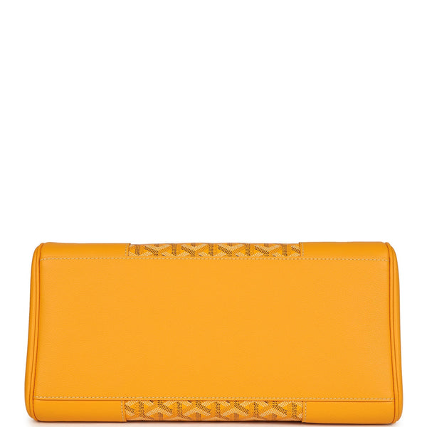 Goyard Saigon Tote Yellow Goyardine Canvas Palladium Hardware