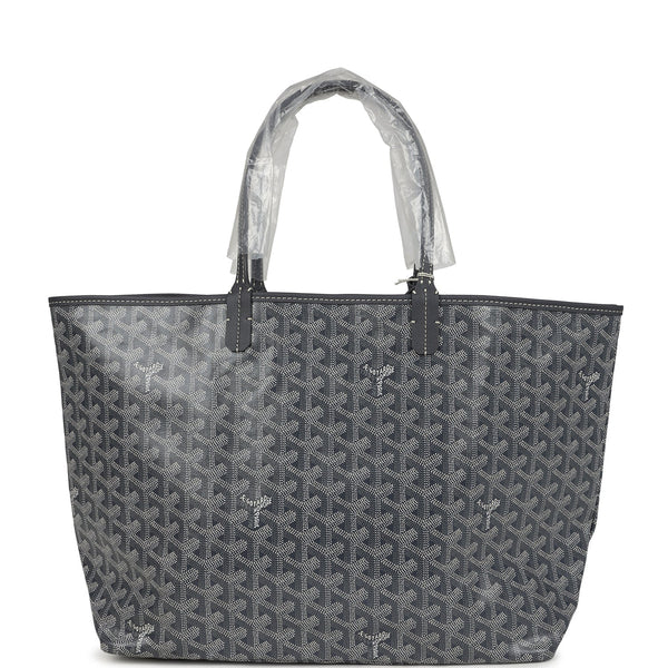 Goyard Goyardine Grey St. Louis PM Tote Bag Palladium Hardware