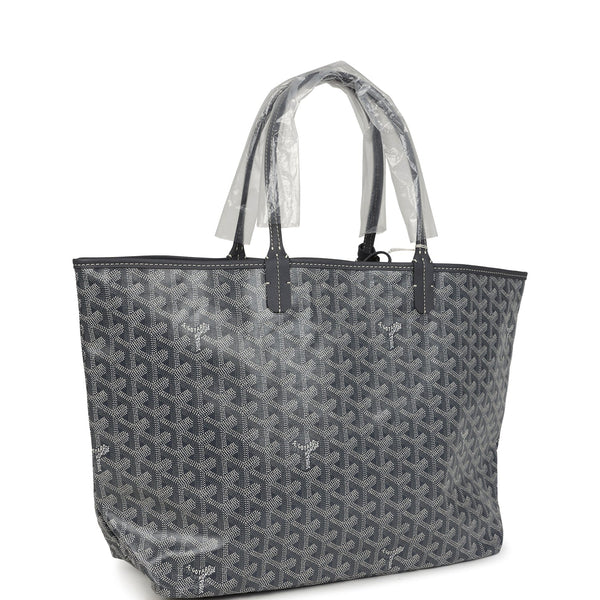Goyard Goyardine Grey St. Louis PM Tote Bag Palladium Hardware