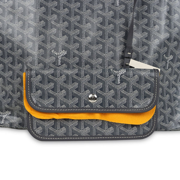 Goyard Goyardine Grey St. Louis PM Tote Bag Palladium Hardware