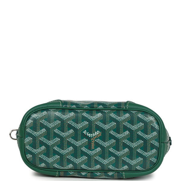 Goyard Goyardine Canvas Green Beluga Mini Bag Palladium Hardware