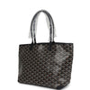 Goyard Goyardine Black Artois PM Tote Palladium Hardware
