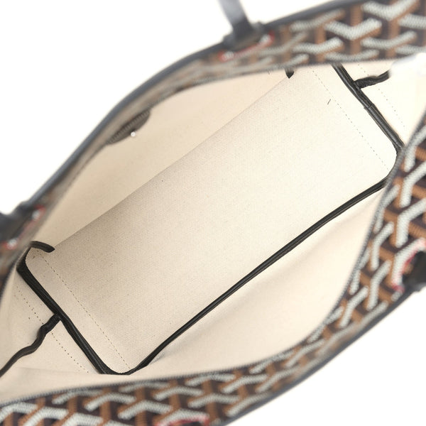 Goyard Goyardine Black Artois PM Tote Palladium Hardware