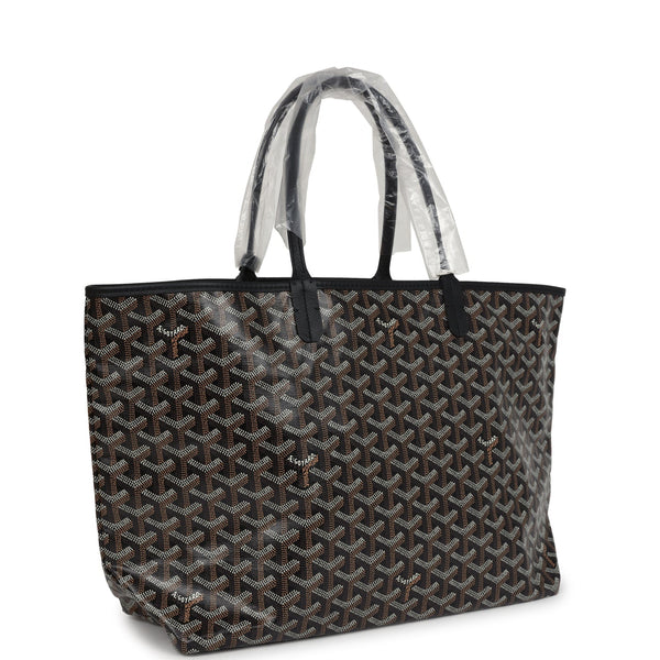 Goyard Goyardine Black St. Louis PM Tote Bag Palladium Hardware