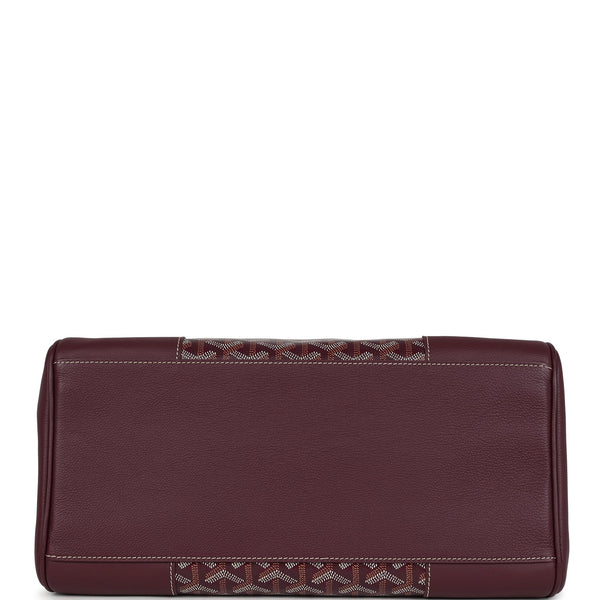 Goyard Saigon Tote Burgundy Goyardine Canvas Palladium Hardware