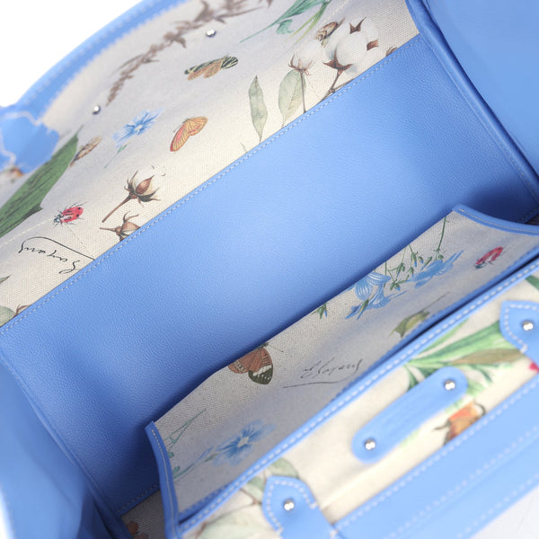 Goyard Saigon Tote Iris Goyardine Canvas Palladium Hardware