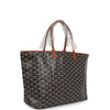 Goyard Goyardine Black and Brown St. Louis PM Tote Bag Palladium Hardware
