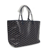 Goyard Goyardine Navy St. Louis PM Tote Bag Palladium Hardware
