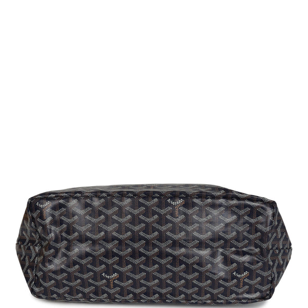 Goyard Goyardine Navy St. Louis PM Tote Bag Palladium Hardware