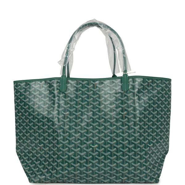 Goyard Goyardine Green St. Louis GM Tote Bag Palladium Hardware