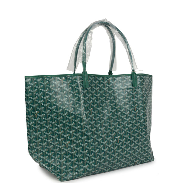 Goyard Goyardine Green St. Louis GM Tote Bag Palladium Hardware