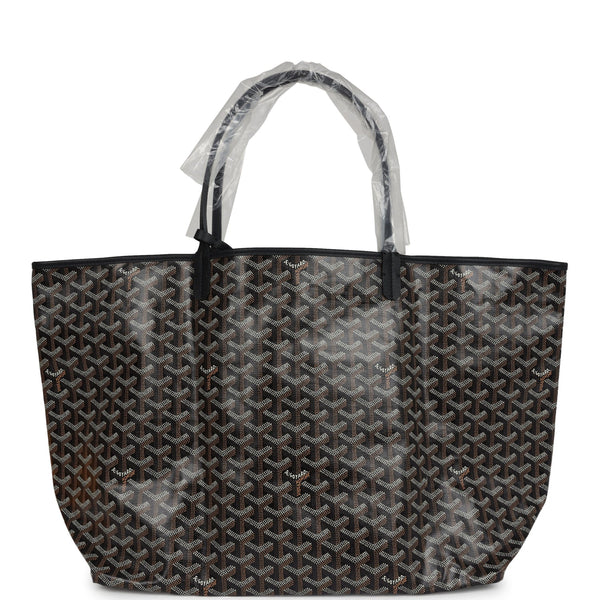 Goyard Goyardine Black St. Louis GM Tote Bag Palladium Hardware