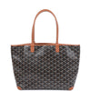 Goyard Goyardine Black and Brown Artois PM Palladium Hardware