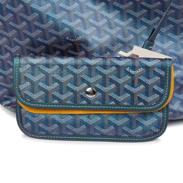 Goyard Goyardine Pearly Blue Boheme PM Hobo Bag Palladium Hardware