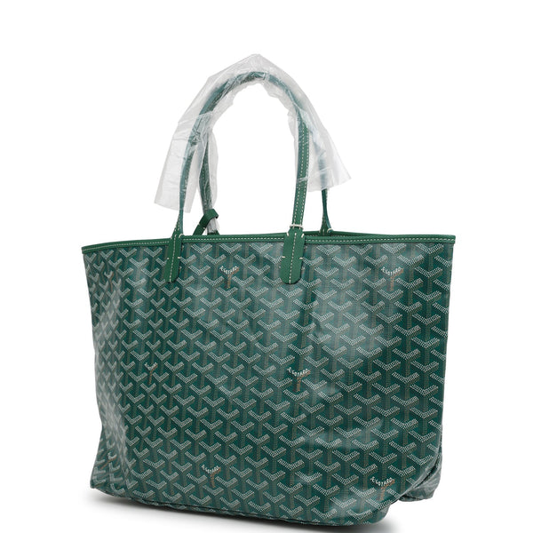 Goyard Goyardine Green St. Louis PM Tote Bag Palladium Hardware