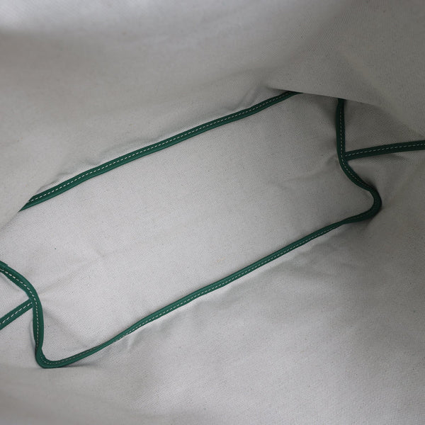 Goyard Goyardine Green St. Louis PM Tote Bag Palladium Hardware