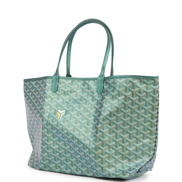 Goyard Goyardine Pearly Green St. Louis PM Tote Bag Palladium Hardware