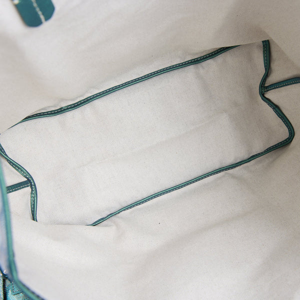 Goyard Goyardine Pearly Green St. Louis PM Tote Bag Palladium Hardware