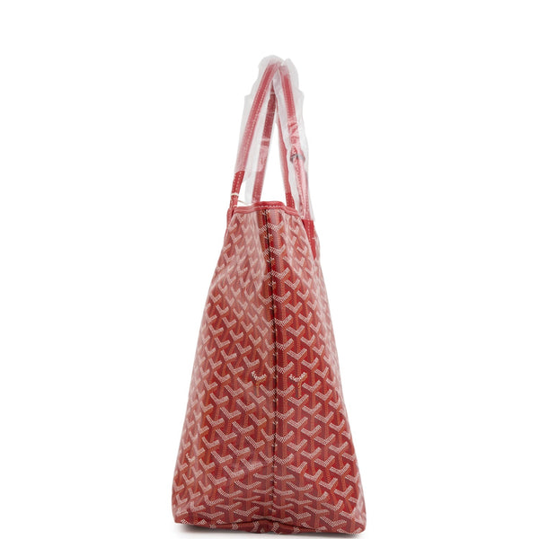 Goyard Goyardine Red St. Louis GM Tote Bag Palladium Hardware