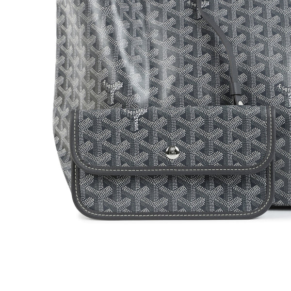 Goyard Goyardine Grey St. Louis PM Tote Bag Palladium Hardware