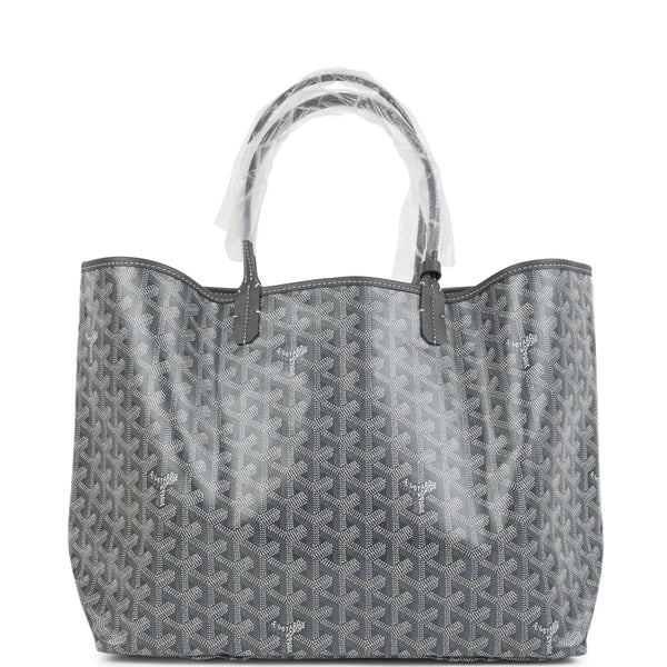 Goyard Goyardine Grey St. Louis PM Tote Bag Palladium Hardware