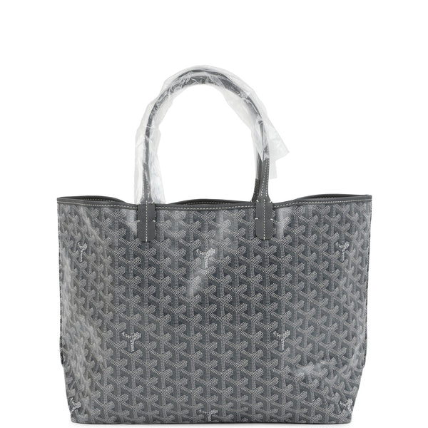 Goyard Goyardine Grey St. Louis PM Tote Bag Palladium Hardware