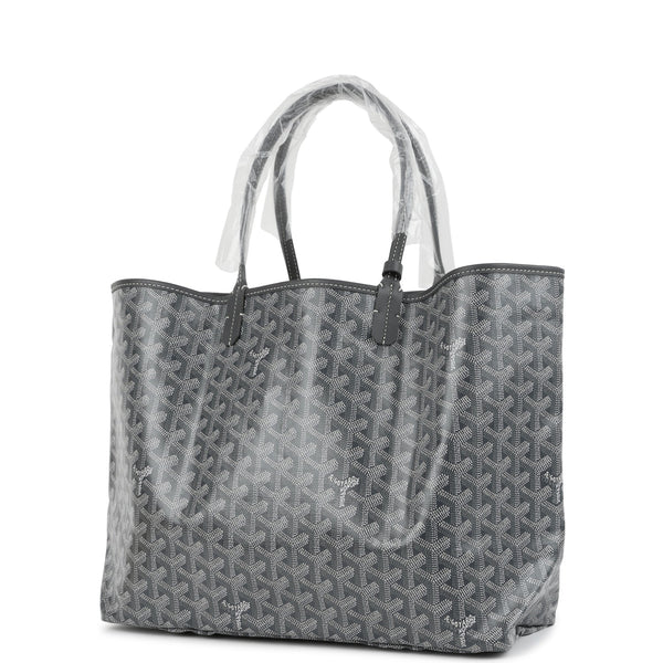 Goyard Goyardine Grey St. Louis PM Tote Bag Palladium Hardware