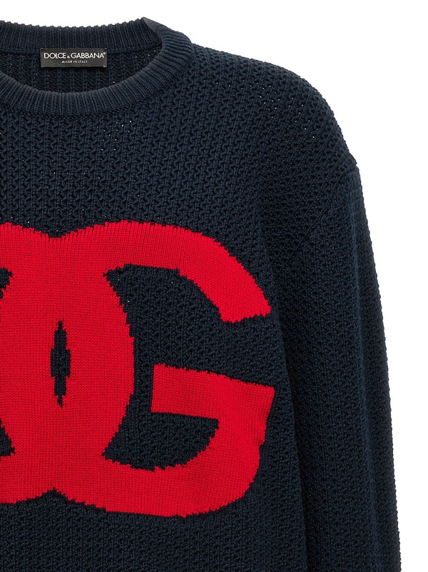 Logo Sweater Maglioni Blu