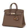 Hermes Birkin 25 Etoupe Togo Gold Hardware