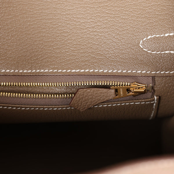 Hermes Birkin 25 Etoupe Togo Gold Hardware
