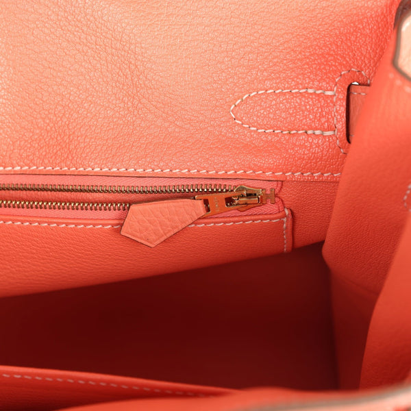 Pre-owned Hermes Birkin 30 Crevette Clemence Gold Hardware