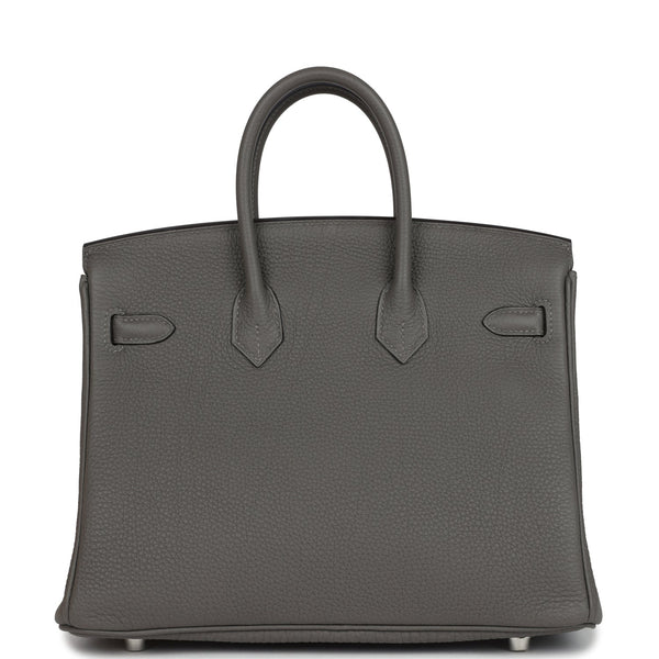 Hermes Birkin 25 Gris Meyer Togo Palladium Hardware