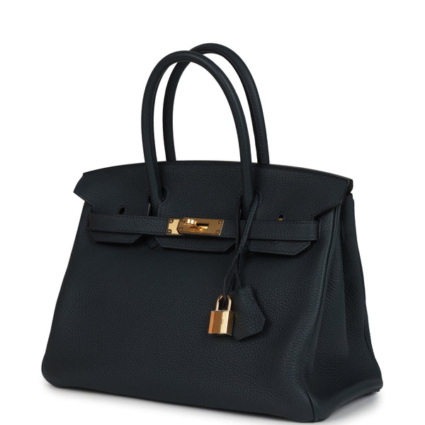 Hermes Birkin 30 Vert Rousseau Togo Gold Hardware
