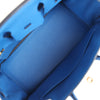 Pre-owned Hermes Birkin 25 Bleu Zellige Togo Gold Hardware