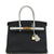 Pre-owned Hermes Special Order (HSS) Birkin 30 Black and Gris Perle Chevre Mysore Brushed Gold Hardware