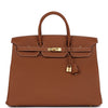 Hermes Birkin 40 Gold Togo Gold Hardware