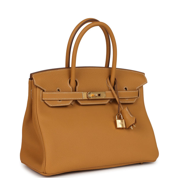 Hermes Birkin 30 Naturel Sable Togo Gold Hardware