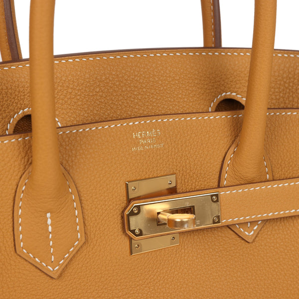 Hermes Birkin 30 Naturel Sable Togo Gold Hardware