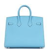 Hermes Birkin Sellier 25 Celeste Epsom Palladium Hardware