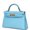 Hermes Kelly Sellier 20 Celeste Epsom Gold Hardware