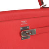 Pre-owned Hermes Retourne Kelly 35 Rose Jaipur Clemence Palladium Hardware