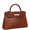 Hermes Kelly Sellier 20 Fauve Matte Alligator Barenia Palladium Hardware