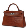 Hermes Kelly Sellier 20 Fauve Matte Alligator Barenia Palladium Hardware